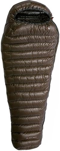 Yeti International Passion Three Sleeping Bag: 45 Degree Down Brown/Black, Extra Long/Left Zip