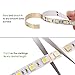 LE 16.4ft LED Strip Light, Super Bright, 300 LEDs SMD 5050, Non-Waterproof LED Tape, Flexible Rope Light for Home, Kitchen, Under Cabinet, Bedroom, 12V Power Supply Not Included, Daylight White