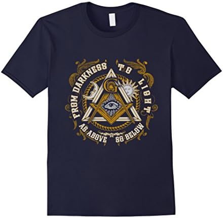 Mens Freemason Great Shirt - As above so below XL Navy
