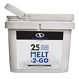 Snow Joe AZ-25-CC-BKT Melt-2-Go Premium Calcium Chloride Crystal Ice Melter, 25-lb Flip-Top Bucket W/Scooper