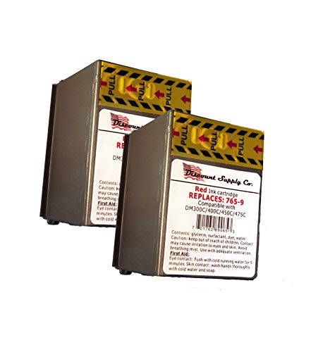 Pitney Bowes 765-9 Compatible Red Ink 2-Pack for DM300c, DM400c, DM450c Postage Meters - Thumbnail 3