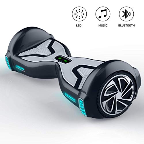 TOMOLOO Hover Boards for Kids, Hoverboard Adult with Bluetooth Speaker and LED Light, 6.5″ Two Wheels Self Balancing Hoverboard Electric Scooter…