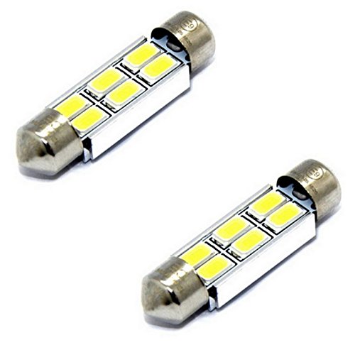 2x Lampen Soffitten mit E9-Prüfzeichen und StVZO-Zulassung CE CANBUS 36MM 6-Dioden 3W KALTWEIß Innen- Kennzeichen- Einstiegs-