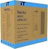 CiT Vento Micro-ATX Gaming PC Case Mesh Tempered Glass 4 ARGB Fans White view 14