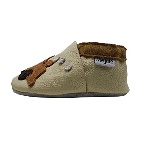 image for Mejale Baby Shoes Soft Sole Leather Crawling Moccasins Cartoon Train I