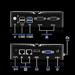 WEIDIAN Fanless PC Dual NIC, Mini Desktop Computer