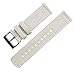 20mm White - BARTON Canvas Quick Release Watch Band Straps - Choose Color & Width - 18mm, 19mm, 20mm, 21mm, 22mm, 23mm, or 24mm