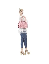 Dasein Mujer Moda bolso Bolsa de hombro asa superior bolsa de Satchel Bolso de diseño W   flecos Deco