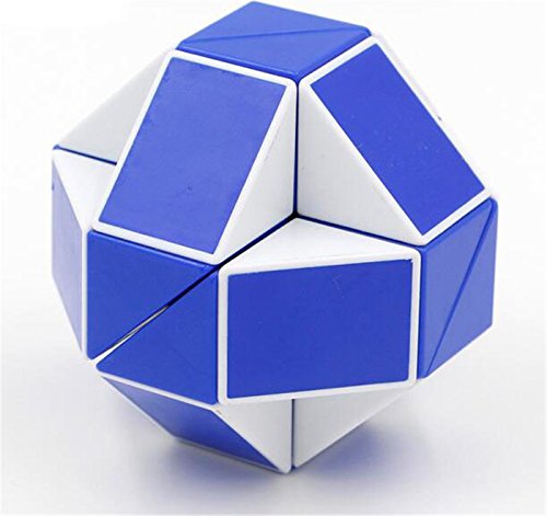 Snake Magic Speed Cube Speed Twist Brain Puzzle Cube Brain Teaser Toys for ADD ADHD Anxiety and Autism Adult Children by SHUYUE (Blue & White)