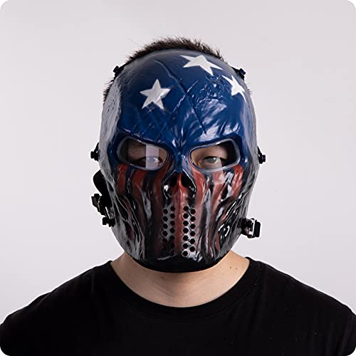 OutdoorMaster Full Face Airsoft Mask with Eye Protection Lenses