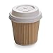 Restaurantware 50 Count PS Lids for 4 oz Coffee and Tea Cup, Small, White