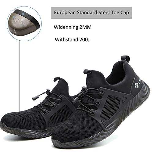 SUDEX Steel Toe Work Shoes Safety Shoes Men Women, Indestructible Shoes Lightweight Breathable Puncture Proof Working Shoes for Construction - Thumbnail 2