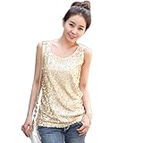 Fanala Sequin Sparkle Glitter tank top Vest T-Shirt blouses