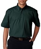 UltraClub Men's Short Sleeve Whisper Twill