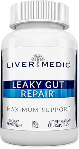 Liver Medic Leaky Gut Repair Natural Gut Health Supplement Glutamine  Organic Slippery Elm NAG Marshmallow Root Aloe Vera MSM Quercetin Bromelain  Promotes Digestive Ease, Gut Wellness 1000mg 60 Caps in Saudi Arabia |