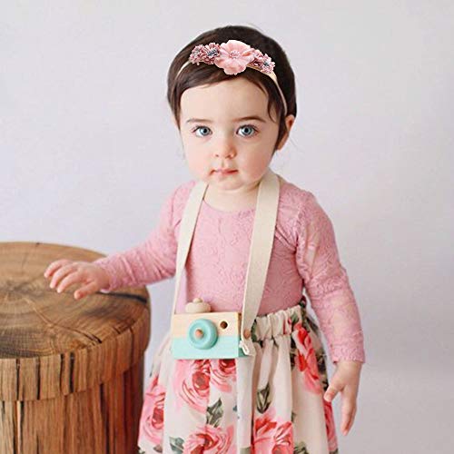 mligril Baby Girl Flower Headbands SetElastic Hair Band Crown Flower