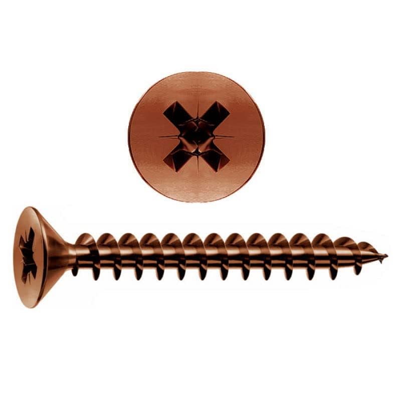 bricoleva.it Set of 500 Self Tapping Countersunk Wood Screws 4 x 20mm for DIY and Crafts - Bronze — image 1