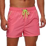 SILKWORLD Men's Quick Dry Swim Trunks Solid