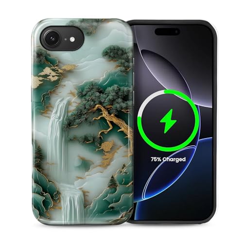 artslion for iPhone 16e Case for Women Girl Men Boy, Compatible with MagSafe, Shockproof Soft Silicone & Hard PC Shell Protective Case for iPhone 16e - Cascade Pines at Amazon