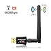 WiFi Adapter,AC600Mbps Dual Band USB Wireless Adapter with High Gain Antenna,802.11ac/n/g/b Network LAN Card for Desktop/Laptop/PC Support Windows XP/Vista/7/8/8.1/10 Mac OS X 10.4-10.12