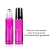 Fiery Youth Rose Glass Essential Oil Roller Bottles ,Useful for Aromatherapy PerfumesAand Lip Balms, 6 Bottle Set,10ml，Glass Roll on Bottle (0.5 ml Dropper included)