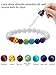 Bememo 4 Pieces Lava Stone Bracelets 7 Colors Chakra Beads, Aromatherapy Bracelets Bangles for Essential Oils (Style Set 1)