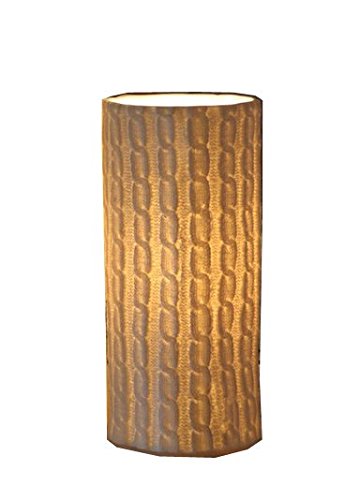 Gardeco Porcelain Table lamp-Knits Medium CE, Ceramic, White