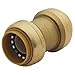 SharkBite 1 Inch Coupling, Push to Connect Brass Plumbing Fitting, PEX Pipe, Copper, CPVC, PE-RT, HDPE, U020LFA