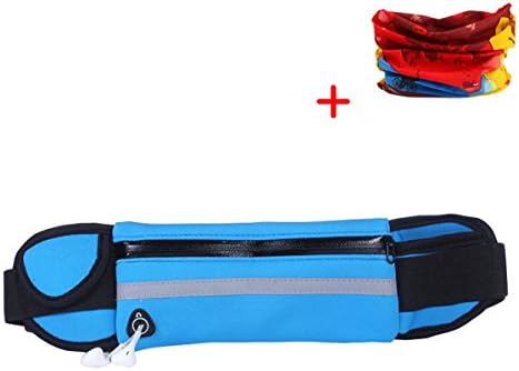 Veliis Waist Pack with Two Pockets-Running Pouch Belt - iPhone 6, 7 Plus Holder for Runners - Best Running Gear for Hands Free Workout- Water Resistant &amp; Reflective Fitness Accessories(Blue)