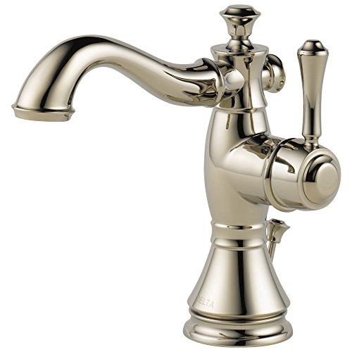 Delta Faucet 597lf-pnmpu Cassidy Single hole-single handle-4-inch Plate/Metal pop-up, nichel lucido
