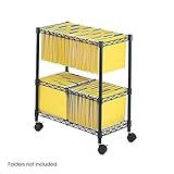 Safco 5278BL Mobile File, Two-Tier Large, Black