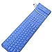 SIENOC USB 2.0 109Keys Flexible Silicone Washable Keyboard Full-Size Compatible for PC Laptop Win 7 32/64 Mac Color Blue