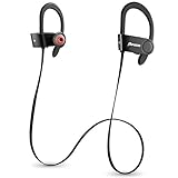 Parasom A6 Wireless Bluetooth Headphones Sports Noise Cancellation Earphones Sweatproof Earhook Design Superb Sound with Mic For iPhone & all Android for Running Workout (Black)