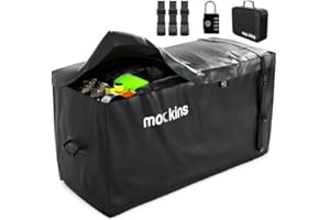 Mockins 25 CuFt All-Weather Trailer Hitch Cargo Carrier Bag | 60"x24"x31" Versatile Truck Bed Waterproof Storage & Cargo Bag for Hitch Carrier | Vehicle Soft-Shell Carriers w/Straps, Lock & Carry Bag