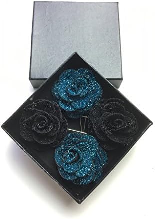 Unibuy Men's Handcraft lapel Flower Boutonniere Pin With Gift Box