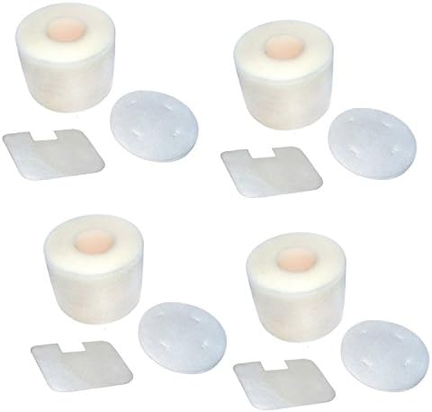 HQRP 4-Pack Filter Kit for Shark XFF36 fits Shark Navigator NV36 NV36A NV42 UV410 NV44, NV44 26, NV46, NV46C Swivel Deluxe Upright Vac Vacuum Cleaner Coaster