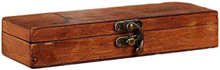 Cluis Vintage Eiffel Tower Paris Design Wooden Pen /Pencil Case Storage Box Case with Latch