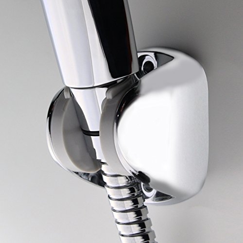 YOO.MEE On Wall Mount Shower Bracket for Handheld Shower Head, Height Adjustable Holder - Large Angle Adjustable to Meet Any Space Bathroom- Chrome