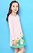 Girls Cotton Longsleeve Casual Dresses Striped Applique Cartoon by Fiream