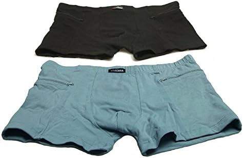 DOLIROX Man`s Boy`s Pocket Underwear Pickpocket Proof Panties Underpants for Traveling Set of 2 (XXL)