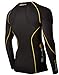 Skins A200 Men's Long Sleeve Compression Top, Small, Black/Yellow