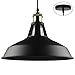 B2ocled Pendant Light, Industrial Retro Pendant Lights Fixtures with E26/E27 Based, Barn Hanging Pendant Lighting for Kitchen Island Farmhouse Living Room Barn, Blcak Metal Vintage Style