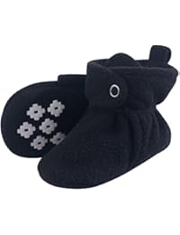 Little Treasure Unisex Baby Cozy Fleece Booties, Black, 6-12 Months