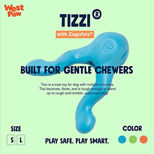 WEST PAW Zogoflex Tizzi Treat Dispensing Dog Toy Interactive Play Toy