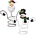 2 Christmas Wine Bottle and Glass Holder Santa and Snowman Each Holds 2 Wine Glasses for Holiday Decor Home & Kitchen Table Party Supplies Accessories