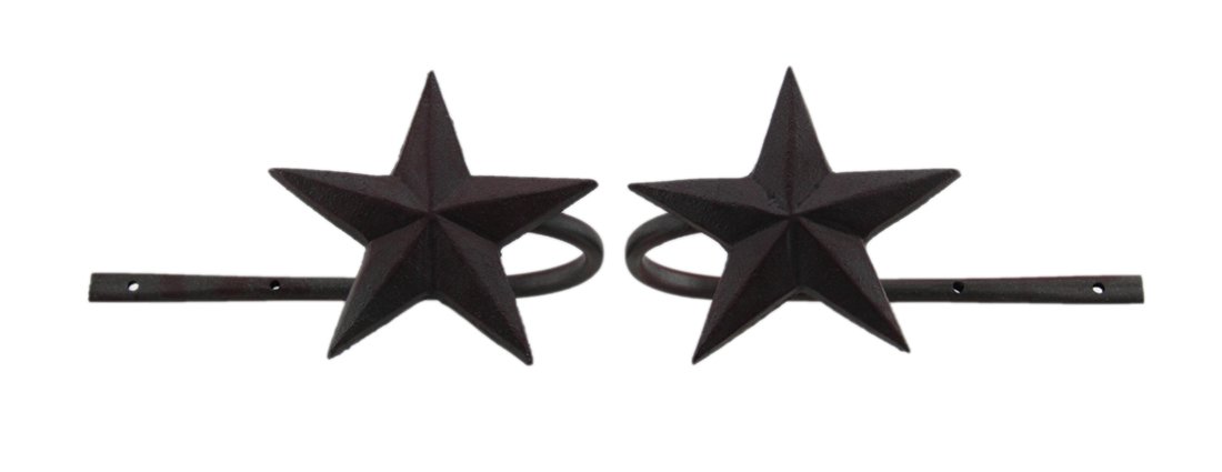 Buy Zeckos Cast Iron Window Treatment Swag Holders Dark Rustic Red