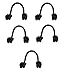 SAS Black Archery Release Bow String Nock D Loop Bowstring (6 in x 6)