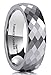 King Will Men's 8MM Multi Faceted Tungsten Carbide Ring Polished Wedding Engagement Band (9.5)