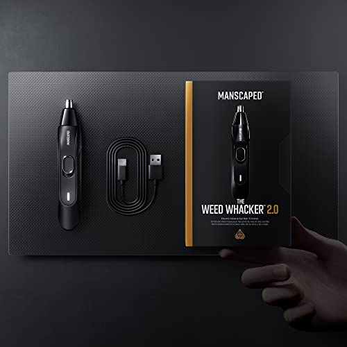 MANSCAPED® The Face Grooming Duo Contains: The Beard Hedger® Premium Precision Beard Trimmer and The Weed Whacker® 2.0 Nose and Ear Hair Trimmer