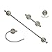 MODONA 6900-A-N Four Piece Bathroom Accessories Set Satin Nickel Victoria Series